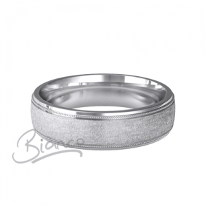 Patterned Designer Wedding Rings  - Platinum